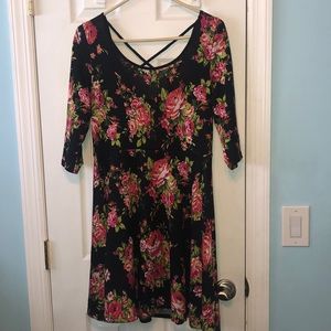 Floral dress, back detail